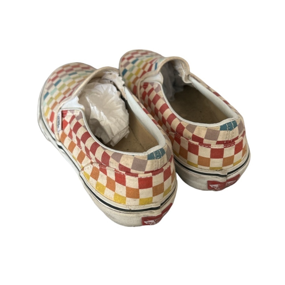 Rainbow Slip On Checkerboard Vans Shoe - Picture 4 of 10